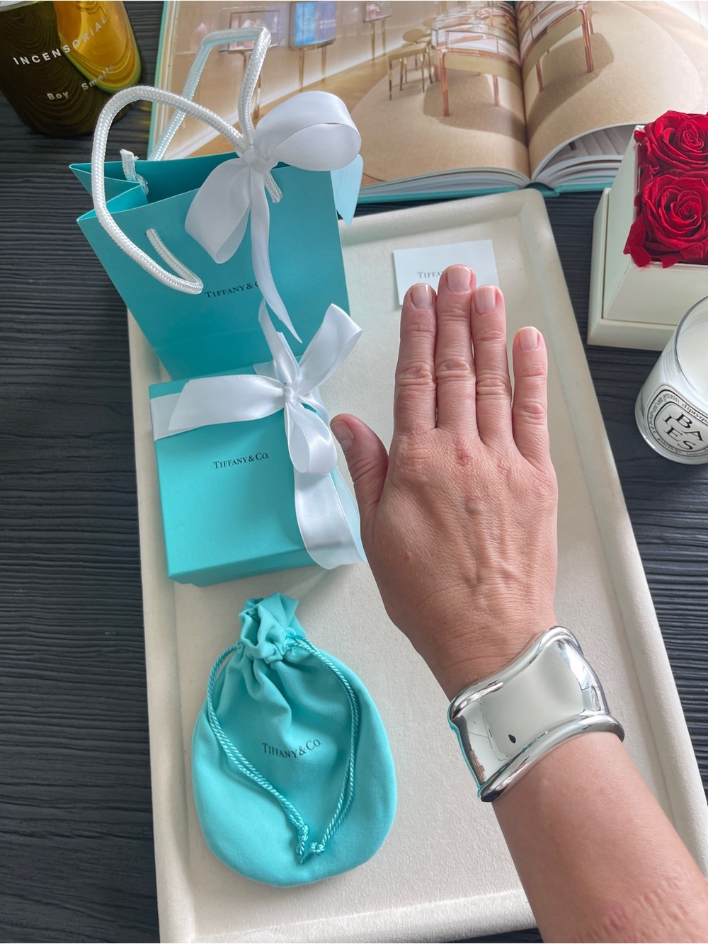 Tiffany & Co. Elsa Peretti Small Bone Cuff  Sterling Silver, 43 mm Wide Medium